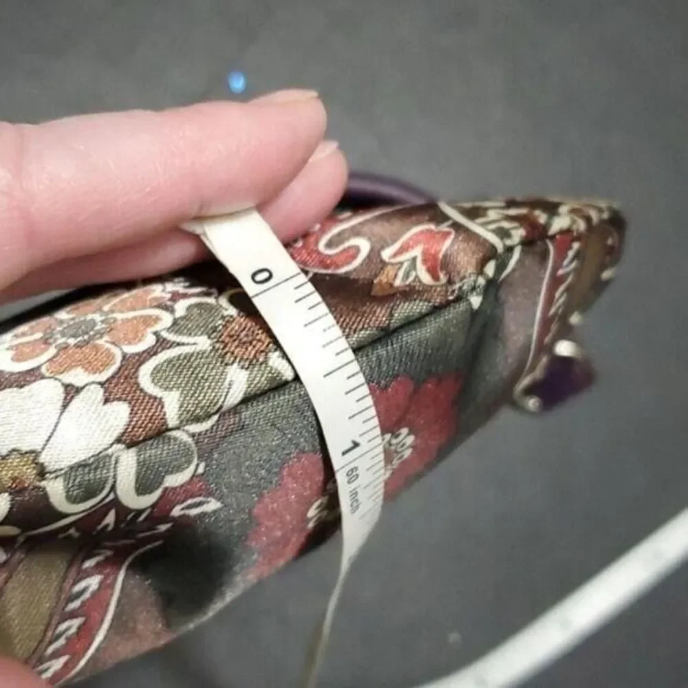 Tignanello paisley wristlet green brown purple